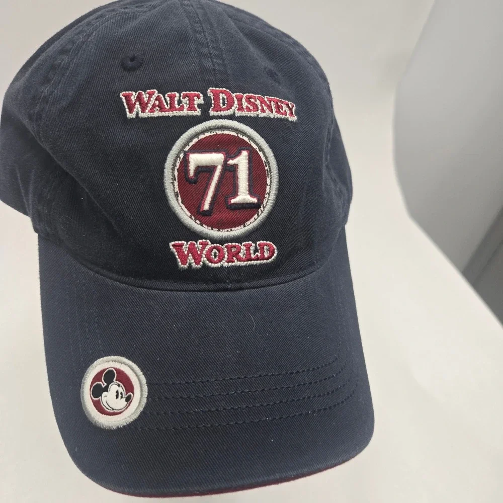 Walt Disney World 71 Navy Blue Baseball Hat Mickey Mouse Est 1971 Adjustable Cap